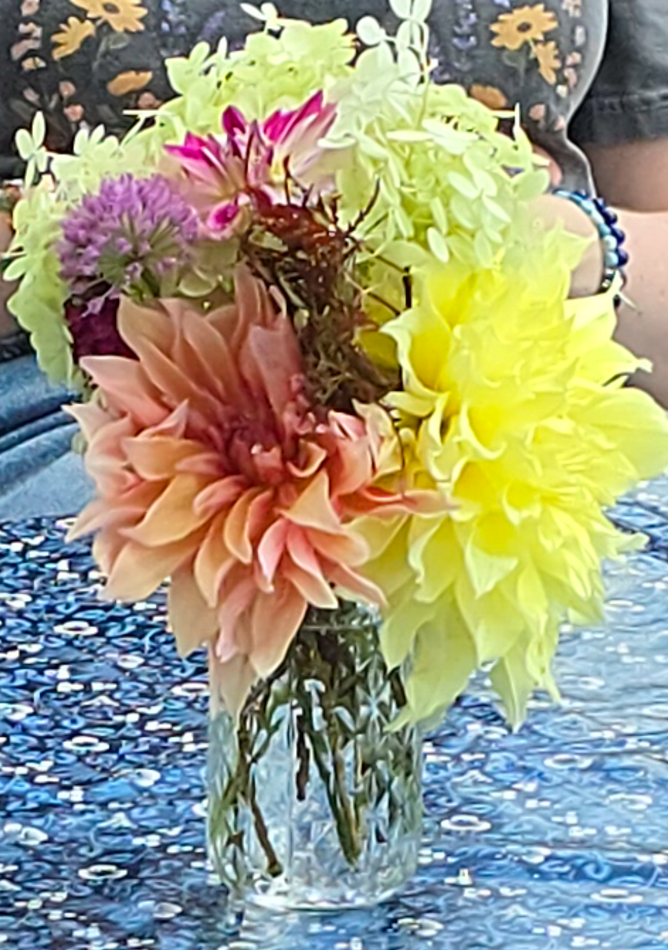 Mixed dahlia bouquet